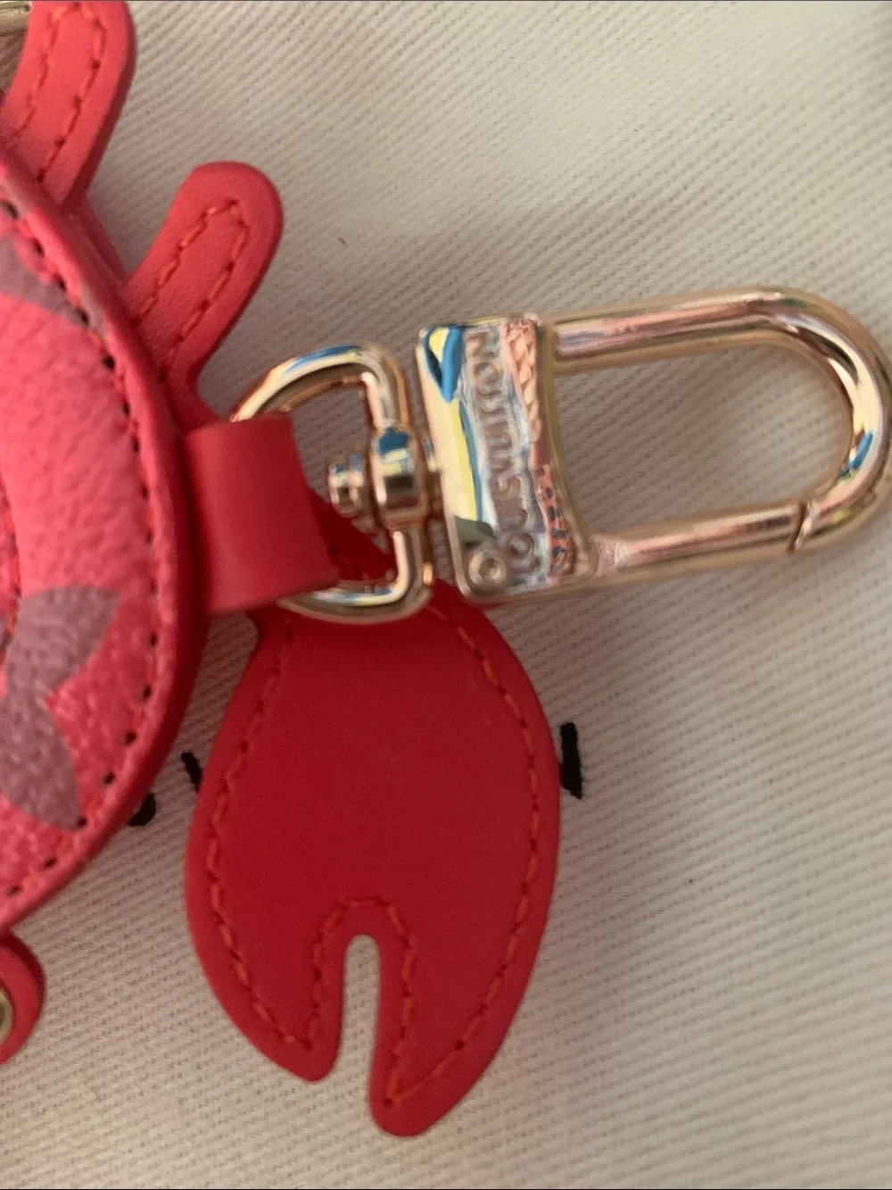 monogram Crab bag/purse charm keychain Pouch
